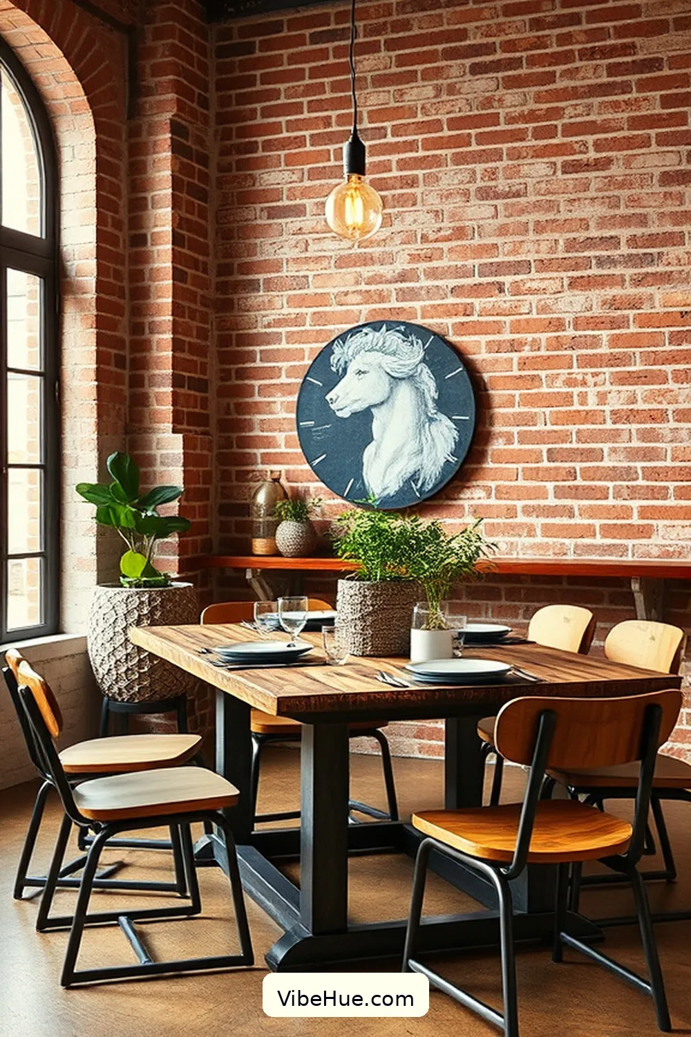Decorate With Raw Materials for 16 Ways to Create an Industrial Style Holiday Dining Room