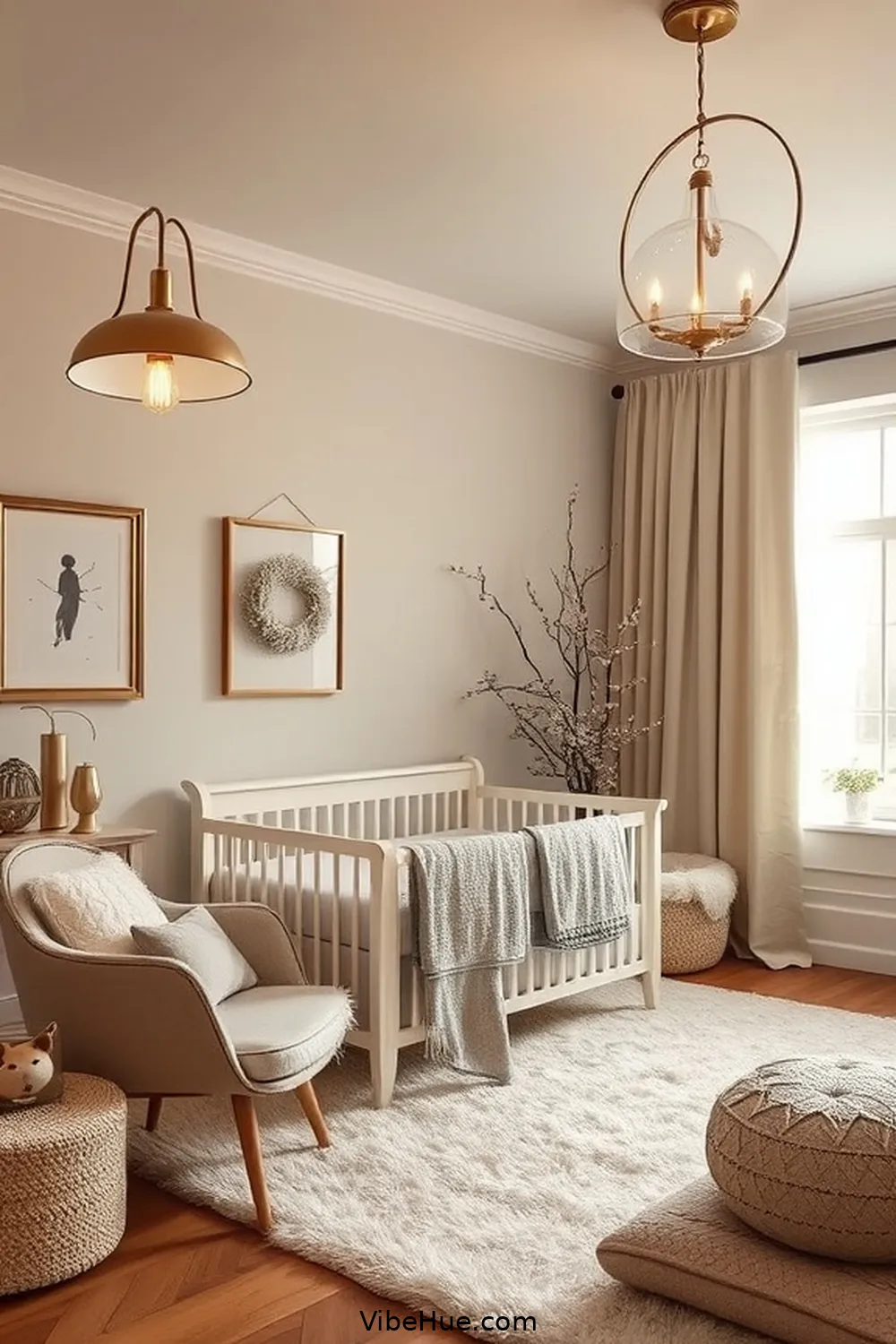 17 Chic Contemporary Style Ideas for a Winter Nursery 6 Add Statement Lighting Fixtures for 17 Chic Contemporary Style Ideas for a Winter Nursery