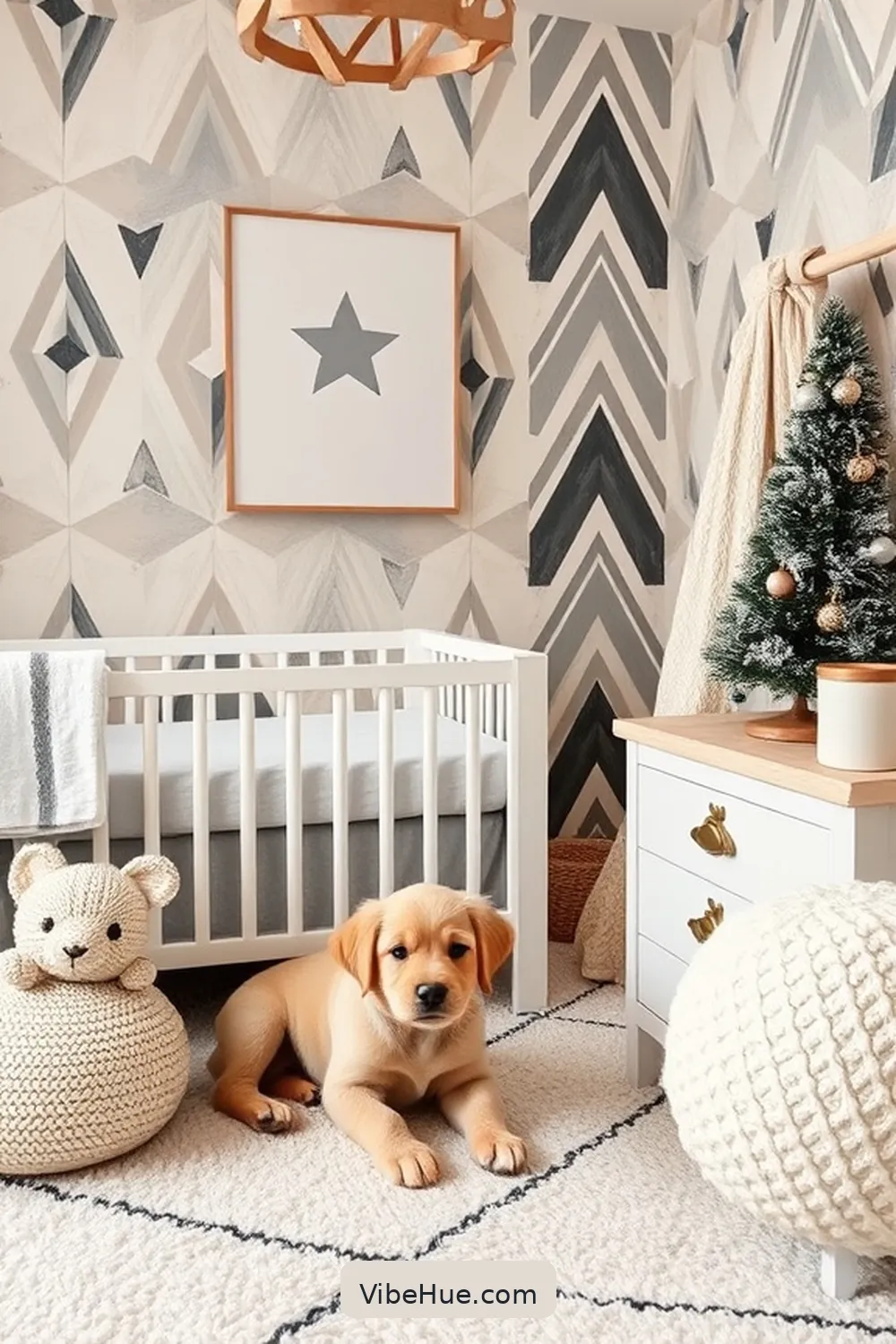 17 Chic Contemporary Style Ideas for a Winter Nursery 3 Incorporate Geometric Patterns for 17 Chic Contemporary Style Ideas for a Winter Nursery