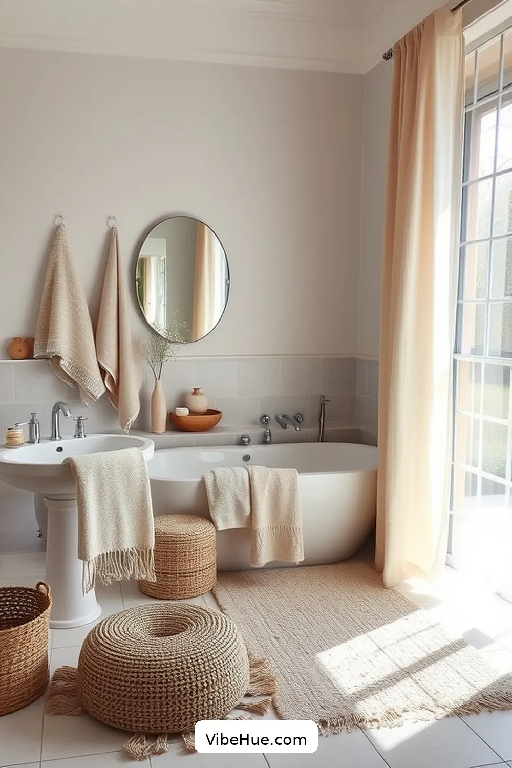 17 Essential Features for Year-Round Minimalist Bathroom Style 13 Textured Fabrics for 17 Essential Features for Year-Round Minimalist Bathroom Style