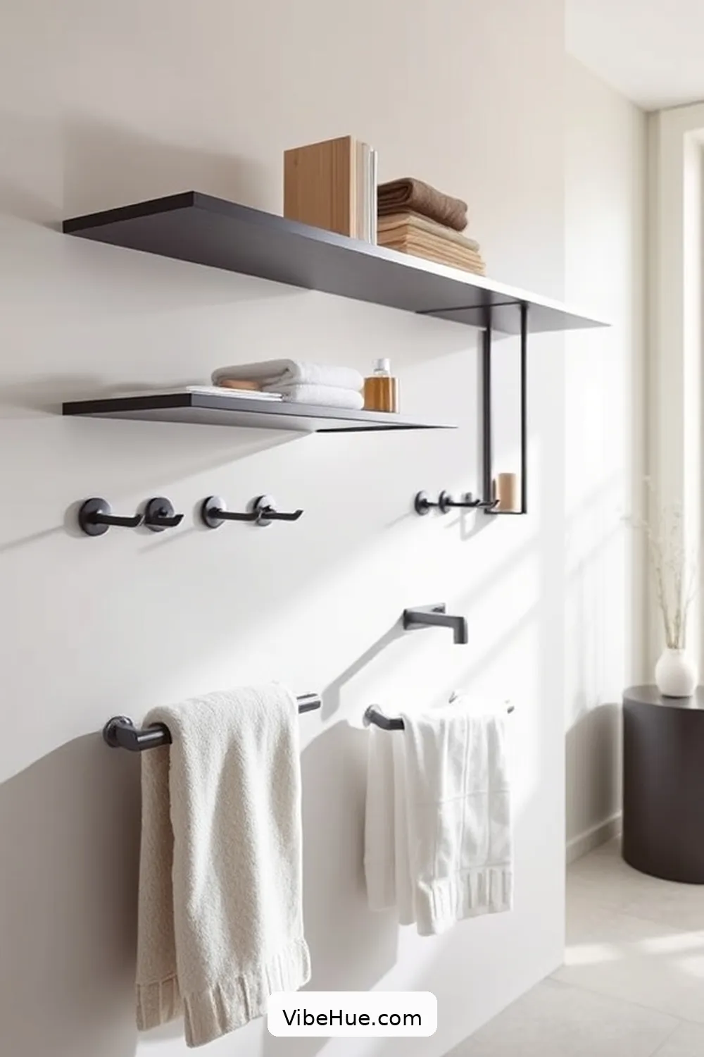 17 Essential Features for Year-Round Minimalist Bathroom Style 6 Wall-Mounted Accessories for 17 Essential Features for Year-Round Minimalist Bathroom Style