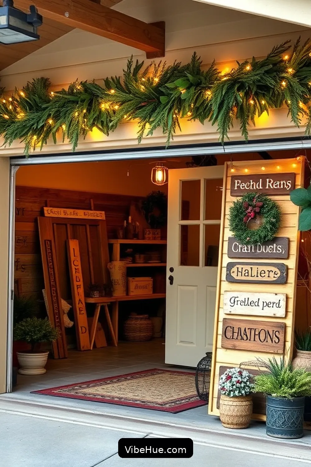 17 Rustic Decor Ideas for a Holiday Garage 9 Handcrafted Wooden Signs for Seasonal Greetings for 17 Rustic Decor Ideas for a Holiday Garage