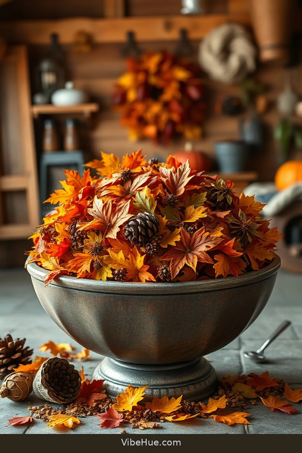 17 Rustic Decor Ideas for a Holiday Garage 13 Seasonal Potpourri in Rustic Bowls for 17 Rustic Decor Ideas for a Holiday Garage
