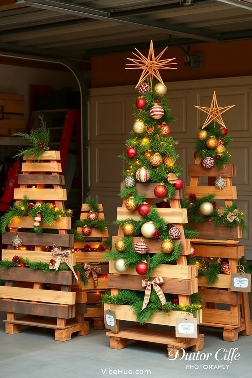 17 Rustic Decor Ideas for a Holiday Garage 8 Upcycled Pallet Christmas Trees for 17 Rustic Decor Ideas for a Holiday Garage