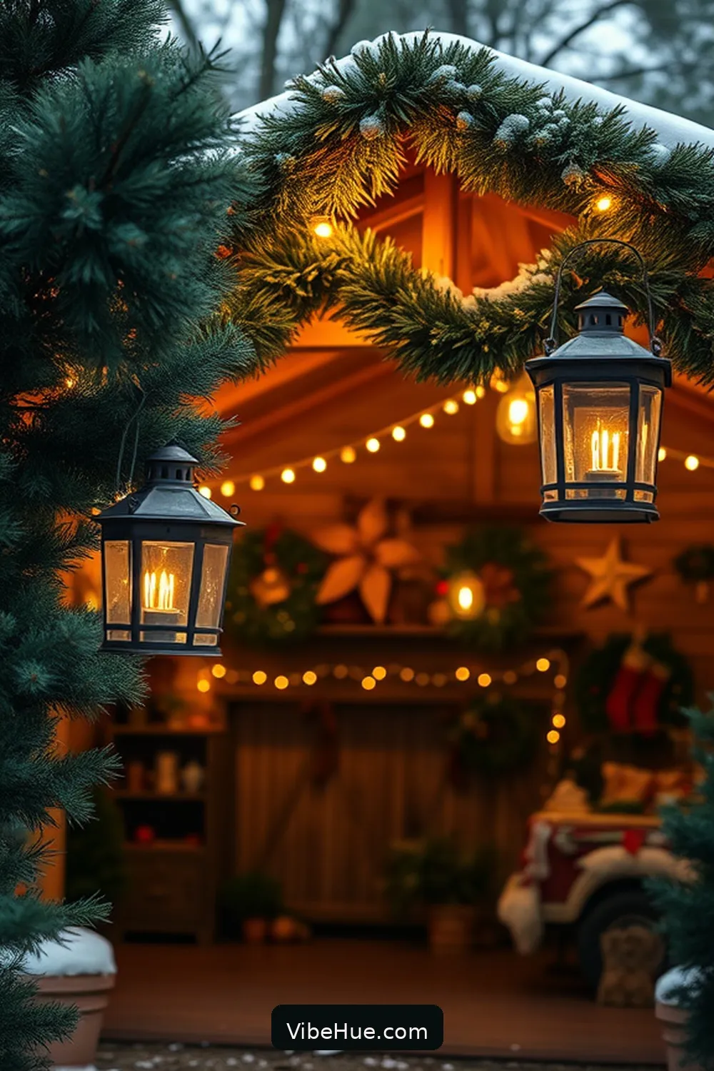 17 Rustic Decor Ideas for a Holiday Garage 4 Vintage Lanterns for Atmospheric Lighting for 17 Rustic Decor Ideas for a Holiday Garage