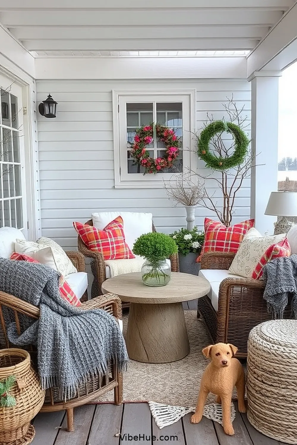17 Tips for a Coastal Style Winter Outdoor Patio 12 Add Throws and Pillows for Comfort for 17 Tips for a Coastal Style Winter Outdoor Patio