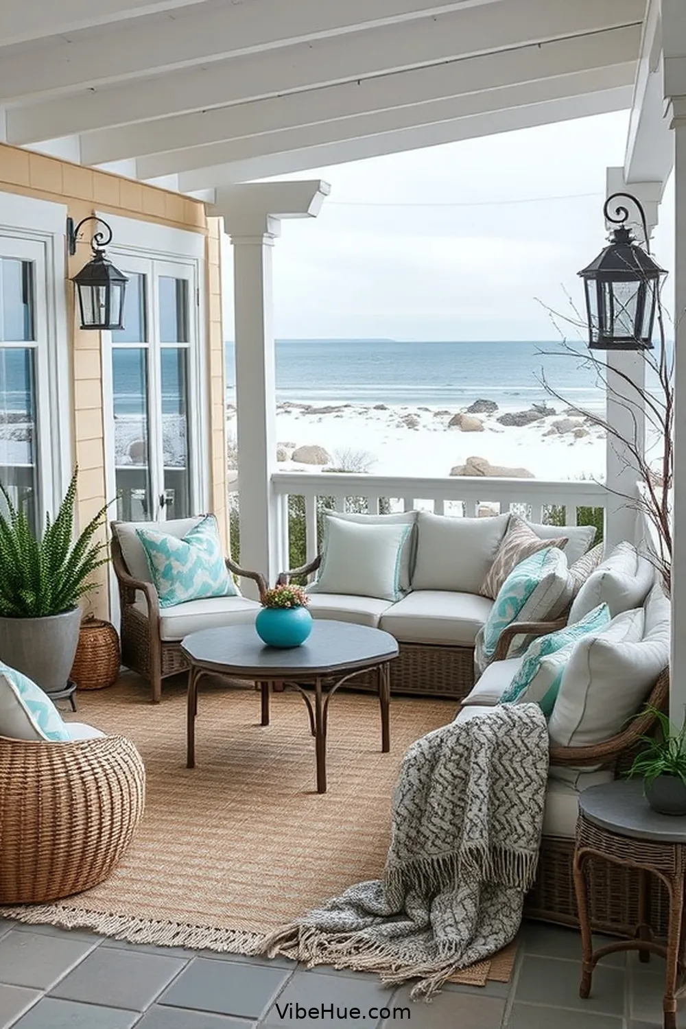 17 Tips for a Coastal Style Winter Outdoor Patio 10 Choose Weather-Resistant Fabrics for 17 Tips for a Coastal Style Winter Outdoor Patio