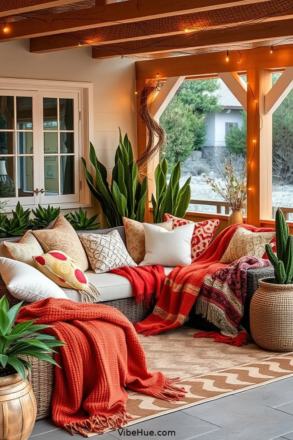 17 Tips for a Coastal Style Winter Outdoor Patio 3 Use Layered Textiles for 17 Tips for a Coastal Style Winter Outdoor Patio