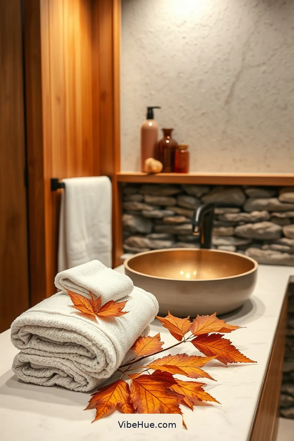 17 Ways to Achieve Minimalist Fall Bathroom Style 3 Incorporate Natural Materials for 17 Ways to Achieve Minimalist Fall Bathroom Style