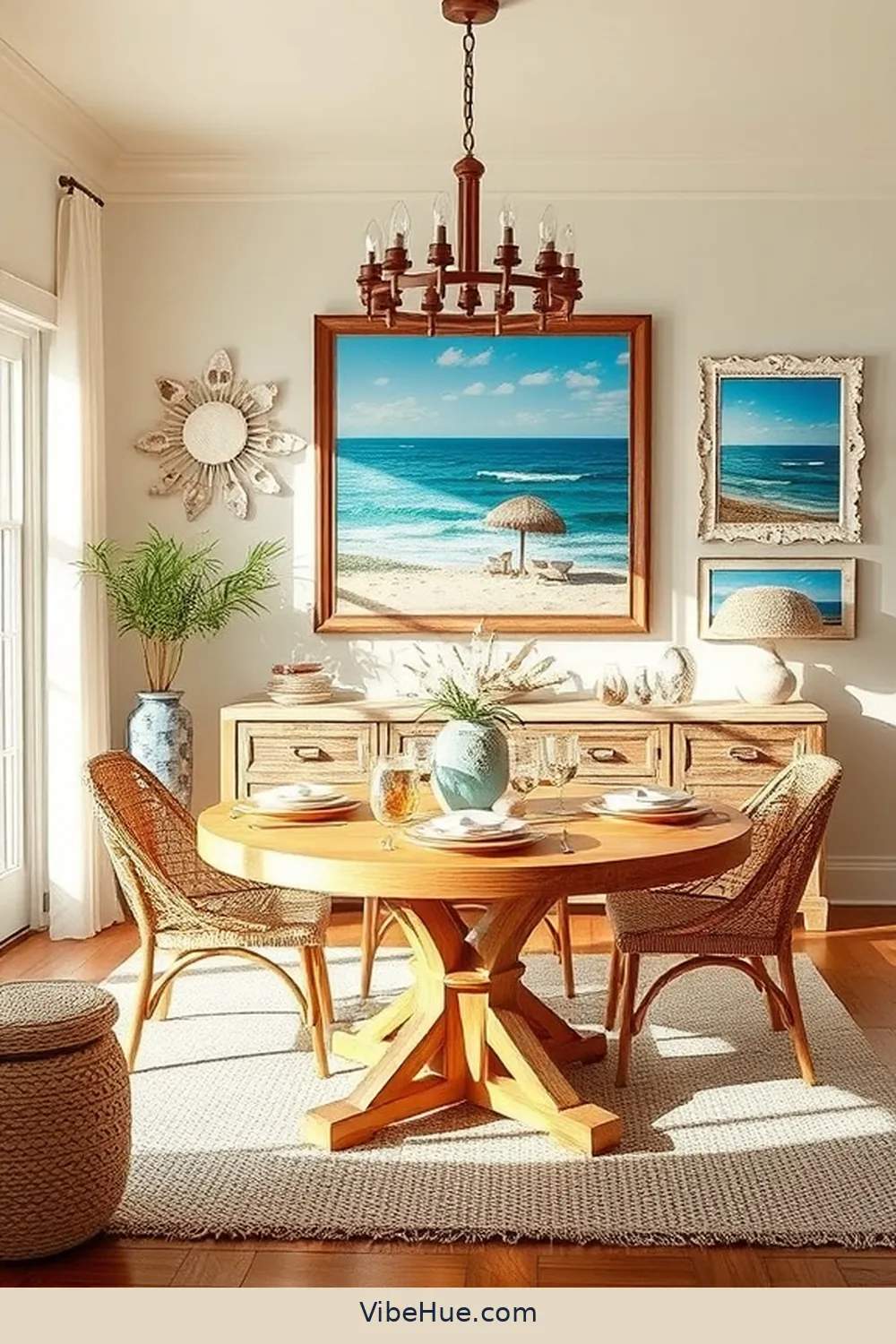 17 Ways to Create a Coastal Style Summer Dining Room 6 Add a Touch of Beach-Inspired Artwork for 17 Ways to Create a Coastal Style Summer Dining Room