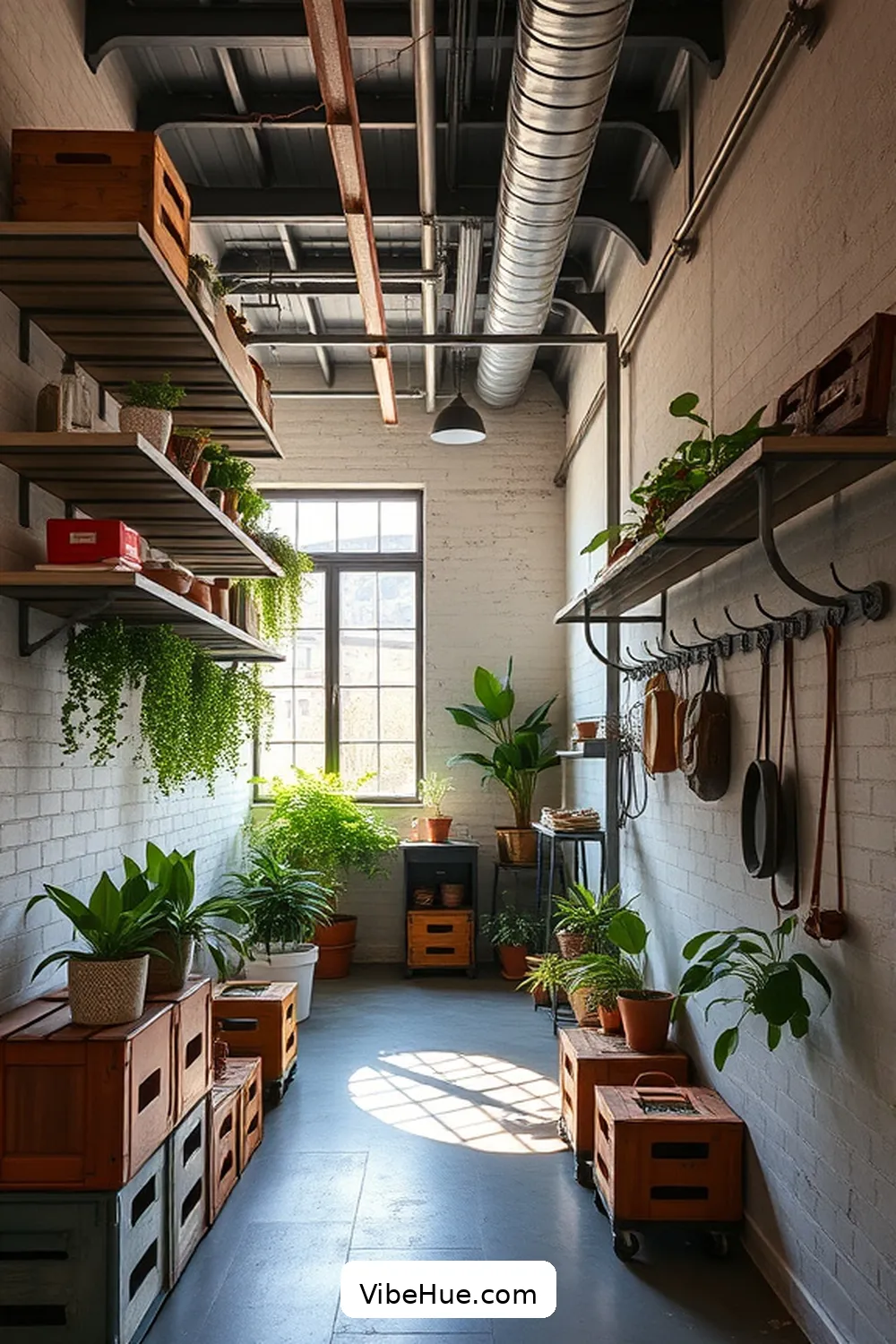 17 Ways to Create a Summer Hallway in Industrial Style 9 Utilize Industrial Storage Solutions for 17 Ways to Create a Summer Hallway in Industrial Style