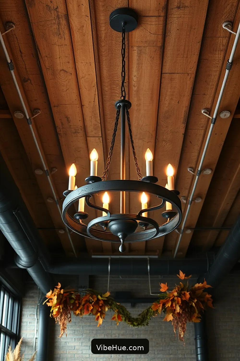 17 Ways to Create an Industrial Style Fall Dining Room 7 Create a Statement Ceiling for 17 Ways to Create an Industrial Style Fall Dining Room