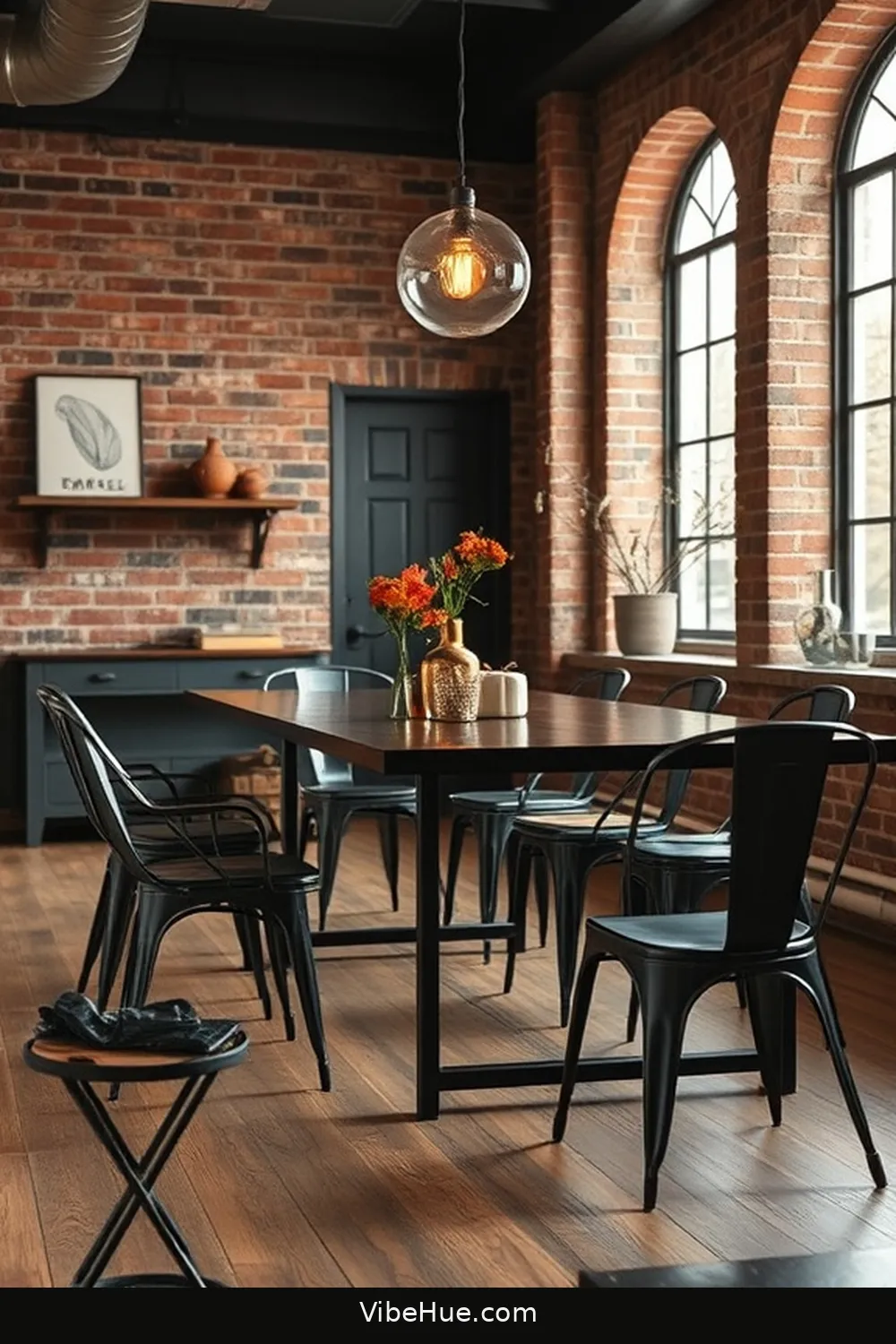17 Ways to Create an Industrial Style Fall Dining Room 3 Incorporate Metal Furniture for 17 Ways to Create an Industrial Style Fall Dining Room