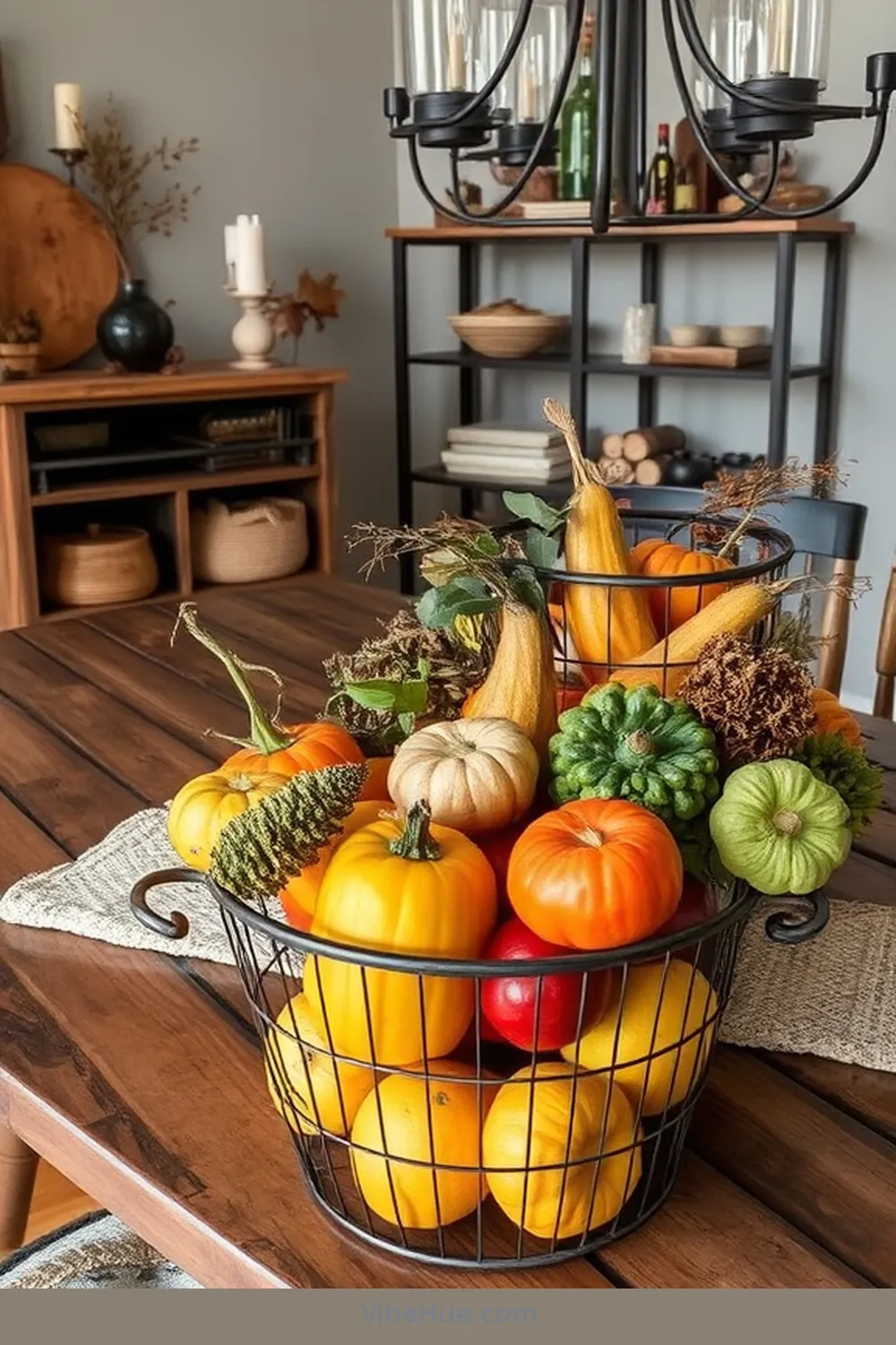 17 Ways to Create an Industrial Style Fall Dining Room 13 Utilize Wire and Metal Baskets for 17 Ways to Create an Industrial Style Fall Dining Room
