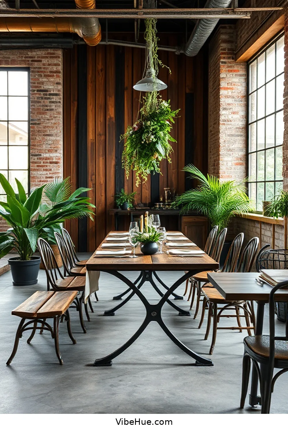 17 Ways to Infuse Spring Into Your Industrial Style Dining Room 15 Balance Raw Materials With Soft Details for 17 Ways to Infuse Spring Into Your Industrial Style Dining Room