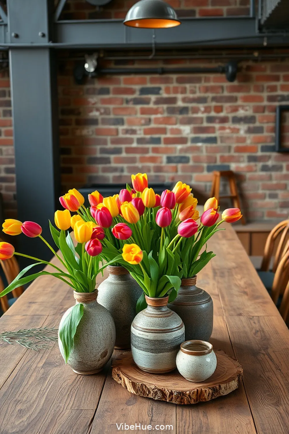 17 Ways to Infuse Spring Into Your Industrial Style Dining Room 9 Display Seasonal Centerpieces for 17 Ways to Infuse Spring Into Your Industrial Style Dining Room