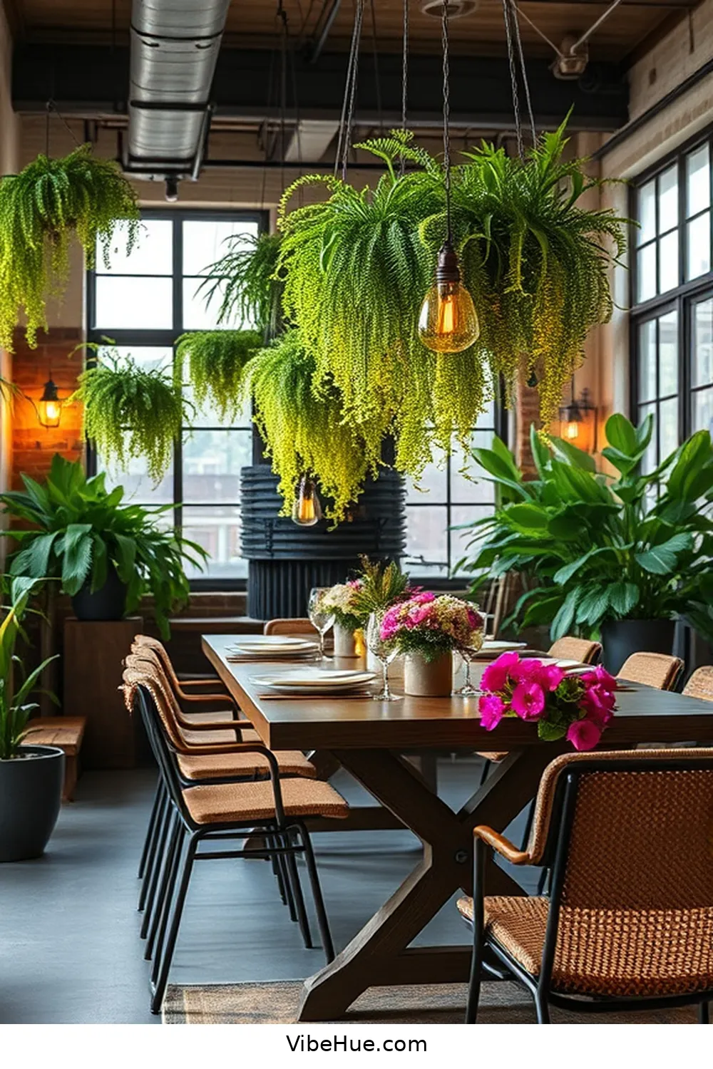 17 Ways to Infuse Spring Into Your Industrial Style Dining Room 2 Embrace Fresh Plant Life for 17 Ways to Infuse Spring Into Your Industrial Style Dining Room