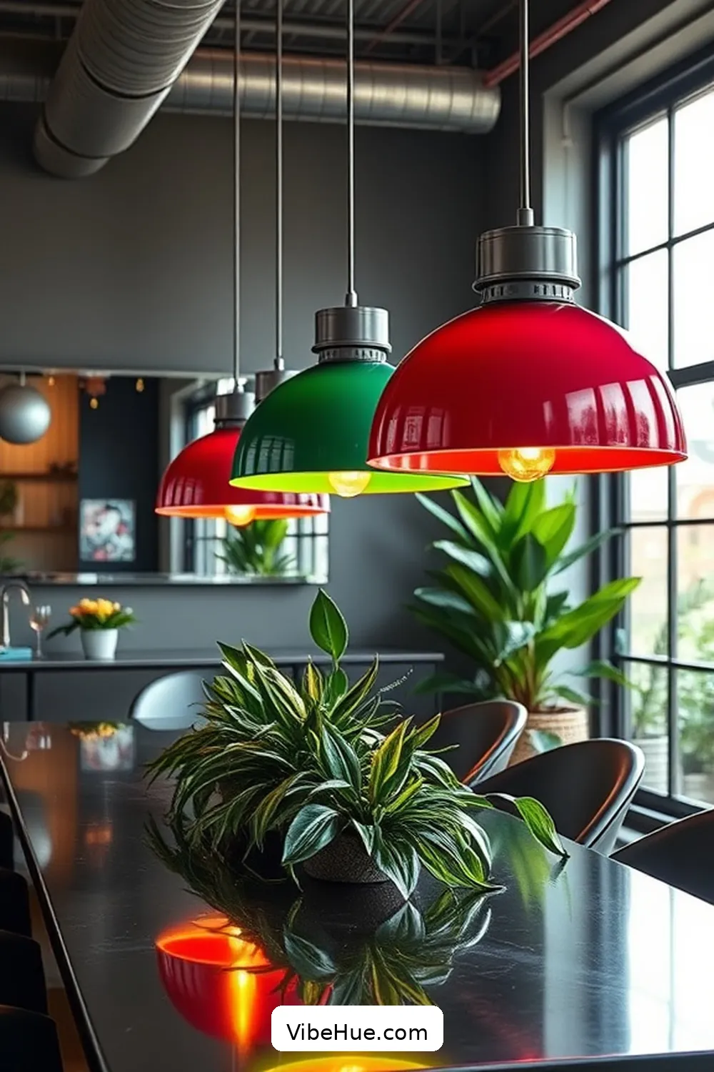 17 Ways to Infuse Spring Into Your Industrial Style Dining Room 17 Opt for Bright Lighting Fixtures for 17 Ways to Infuse Spring Into Your Industrial Style Dining Room