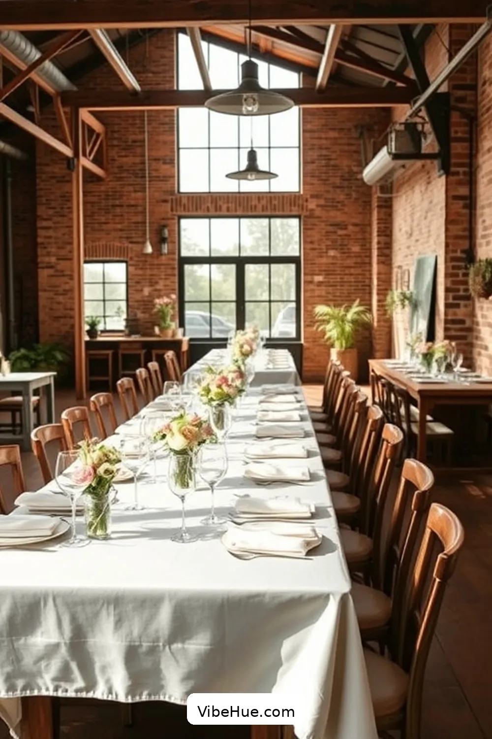 17 Ways to Infuse Spring Into Your Industrial Style Dining Room 4 Use Light Fabrics for Table Linens for 17 Ways to Infuse Spring Into Your Industrial Style Dining Room