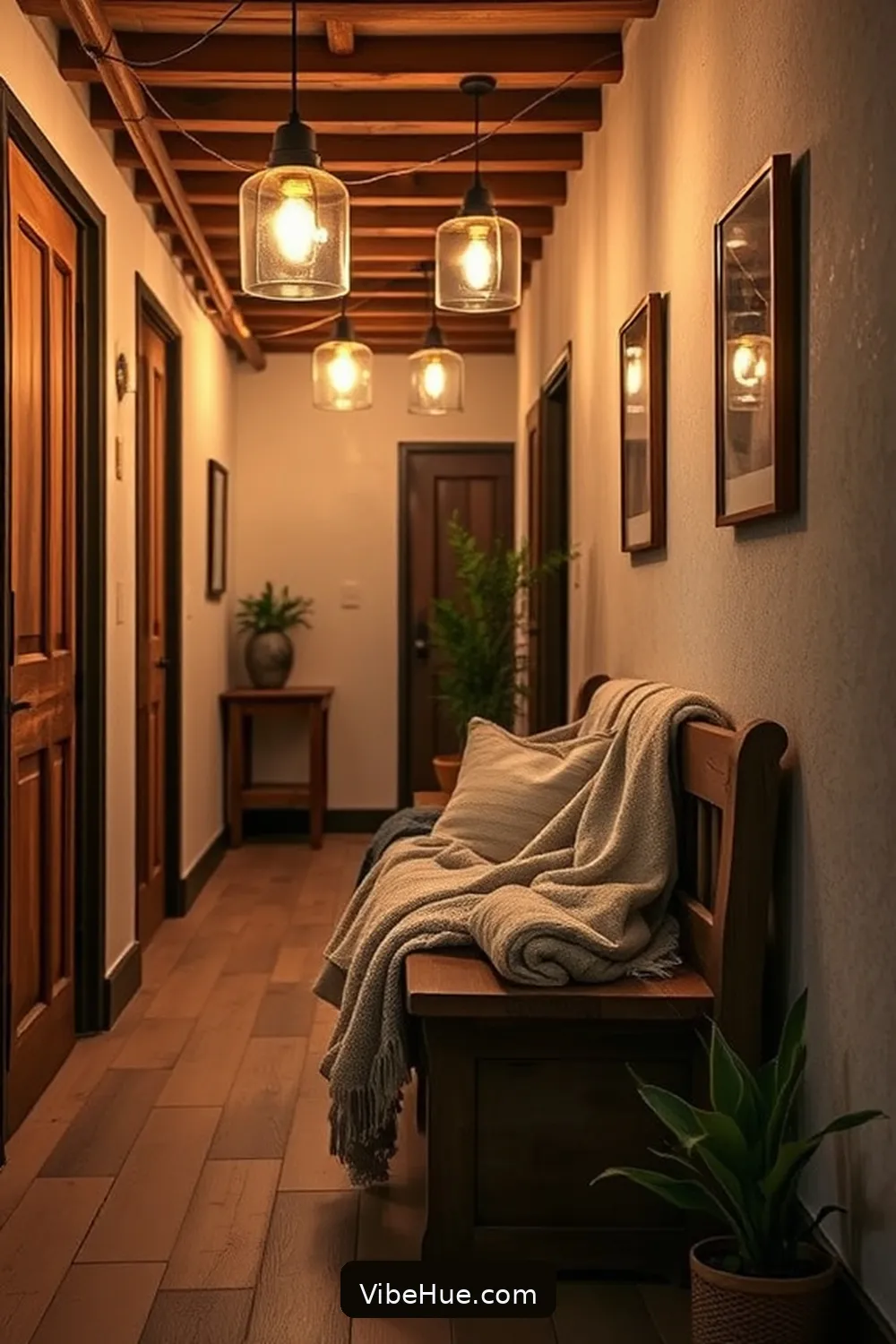 18 Cozy Ideas for a Rustic Winter Hallway Style 5 Add Cozy Lighting Fixtures for 18 Cozy Ideas for a Rustic Winter Hallway Style