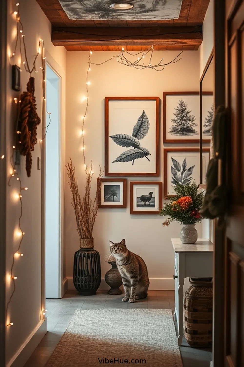18 Cozy Ideas for a Rustic Winter Hallway Style 12 Craft a Gallery Wall for 18 Cozy Ideas for a Rustic Winter Hallway Style