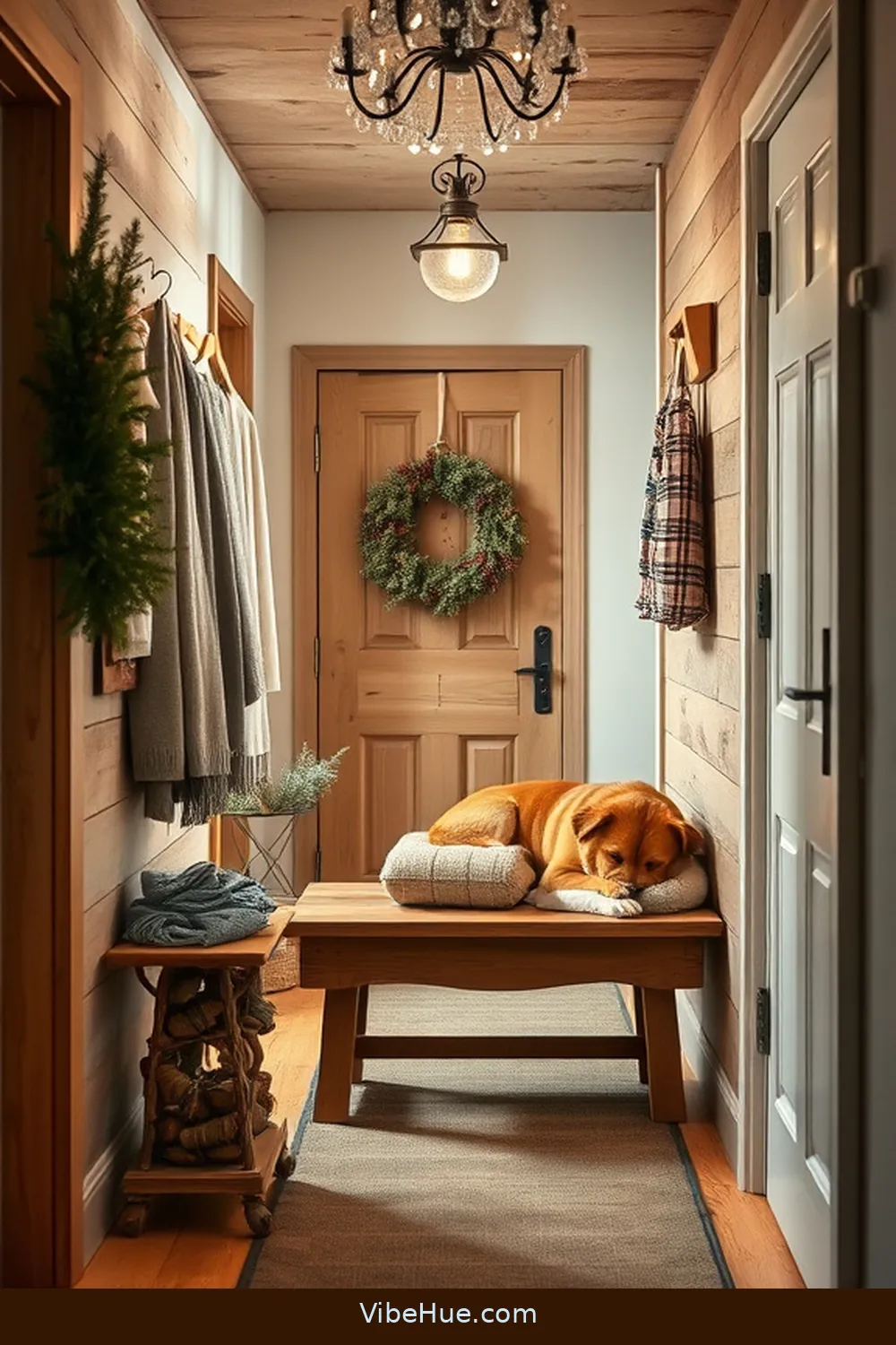 18 Cozy Ideas for a Rustic Winter Hallway Style 2 Embrace Natural Wood Elements for 18 Cozy Ideas for a Rustic Winter Hallway Style