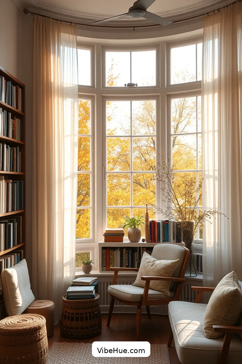 18 Essential Elements for a Scandinavian Style Fall Library 17 Choose Simple Window Treatments for 18 Essential Elements for a Scandinavian Style Fall Library