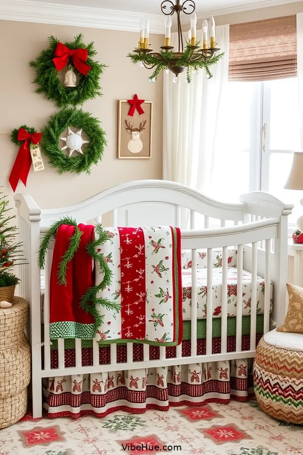 18 Essential Tips for a Traditional Holiday Nursery Style 9 Select a Holiday-Inspired Crib Bedding for 18 Essential Tips for a Traditional Holiday Nursery Style