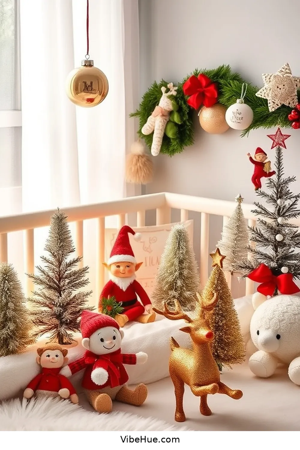 18 Essential Tips for a Traditional Holiday Nursery Style 17 Use Whimsical Holiday Figurines for 18 Essential Tips for a Traditional Holiday Nursery Style