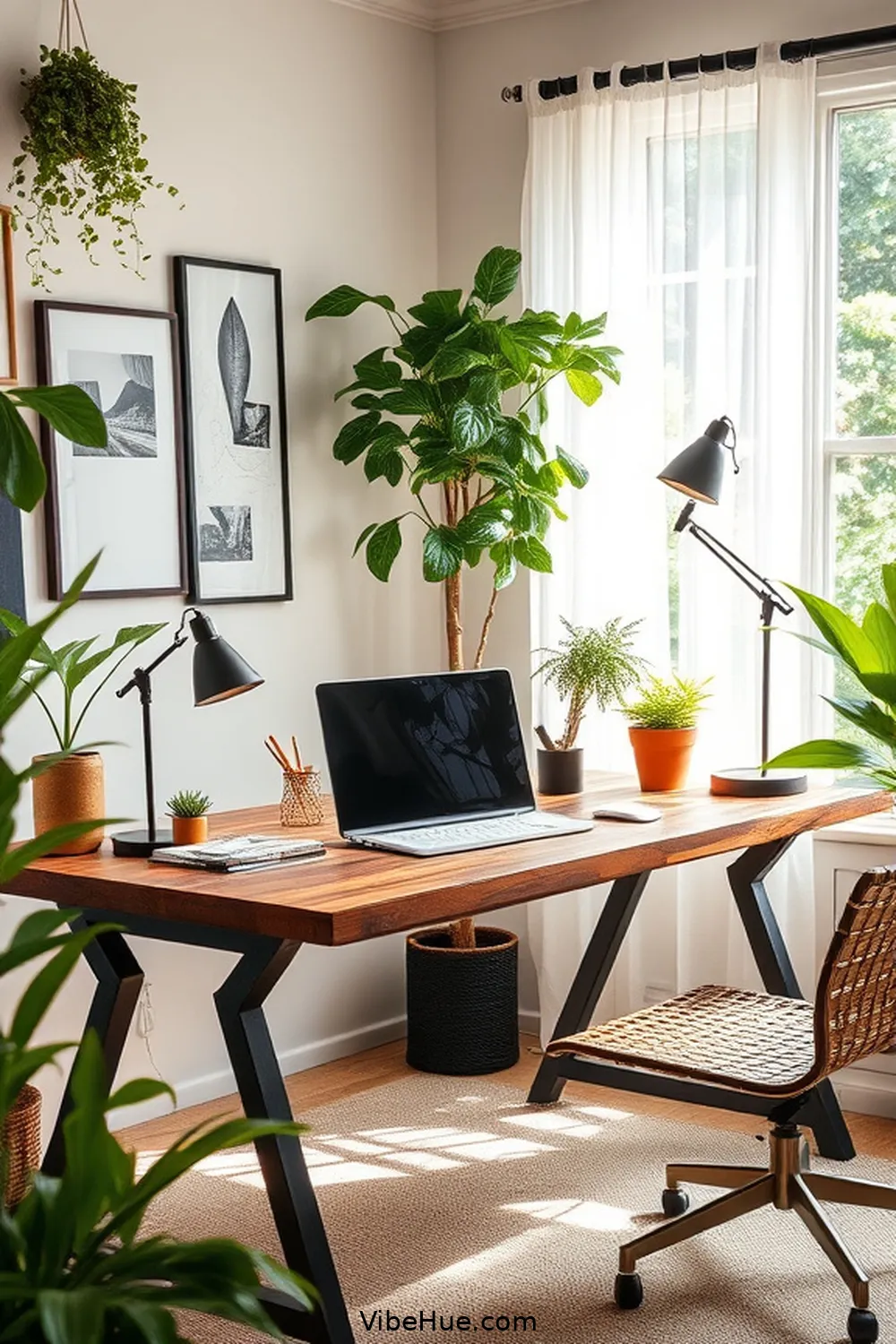 Choose an Industrial-Style Desk for 18 Key Elements for a Summer Home Office in Industrial Style