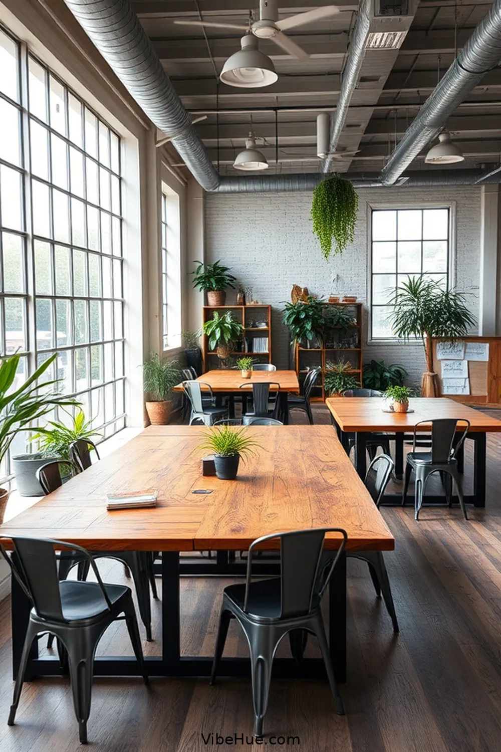 Create a Collaborative Area for 18 Key Elements for a Summer Home Office in Industrial Style