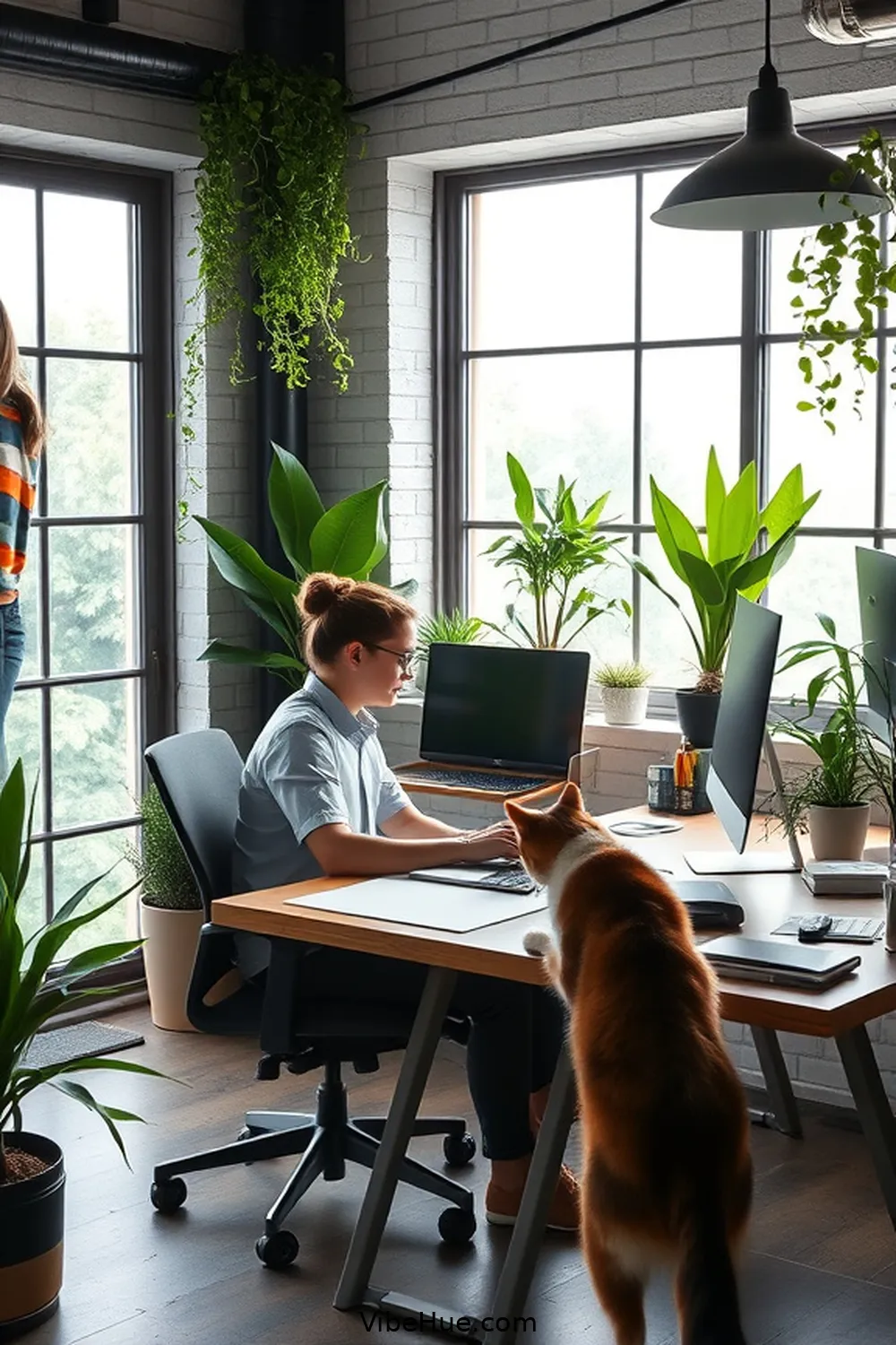Utilize Technology Wisely for 18 Key Elements for a Summer Home Office in Industrial Style