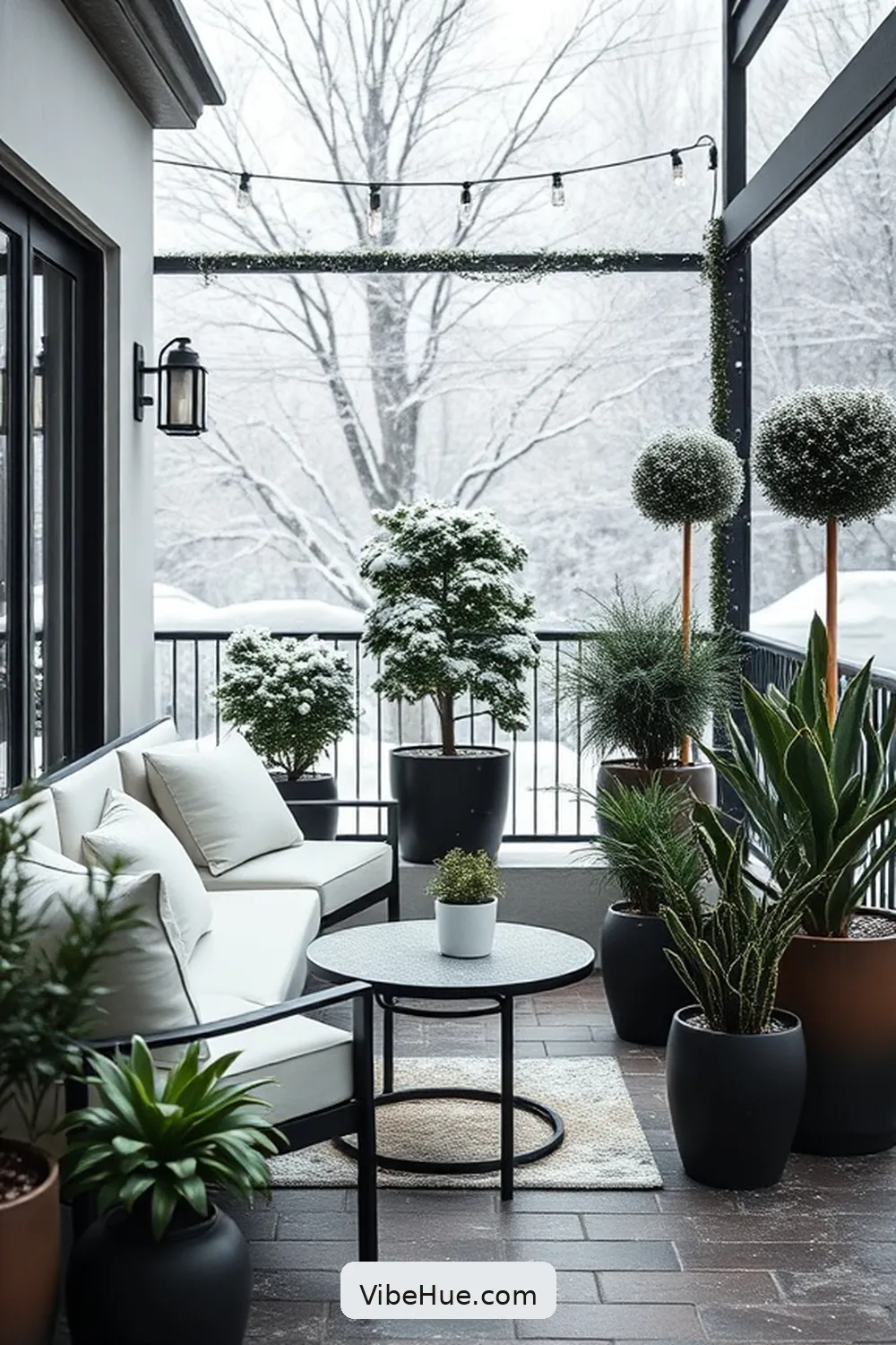 18 Minimalist Ideas for Your Winter Outdoor Patio Style 8 Incorporate Greenery With Potted Plants for 18 Minimalist Ideas for Your Winter Outdoor Patio Style