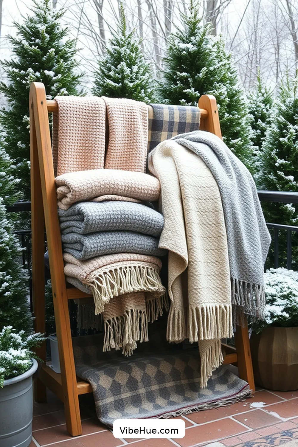 18 Minimalist Ideas for Your Winter Outdoor Patio Style 16 Incorporate an Outdoor Blanket Station for 18 Minimalist Ideas for Your Winter Outdoor Patio Style
