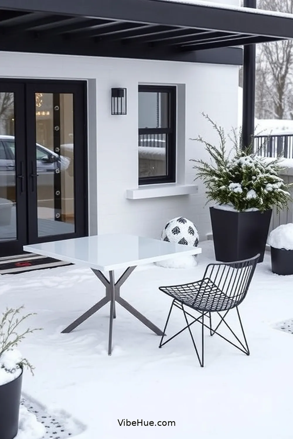 18 Minimalist Ideas for Your Winter Outdoor Patio Style 11 Keep Accessories to a Minimum for 18 Minimalist Ideas for Your Winter Outdoor Patio Style