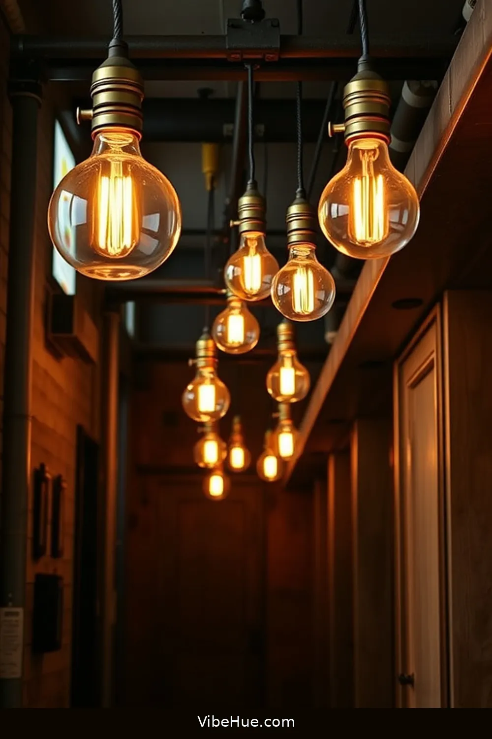 18 Tips for Year-Round Industrial Style in Your Hallway 4 Incorporate Vintage Lighting Fixtures for 18 Tips for Year-Round Industrial Style in Your Hallway