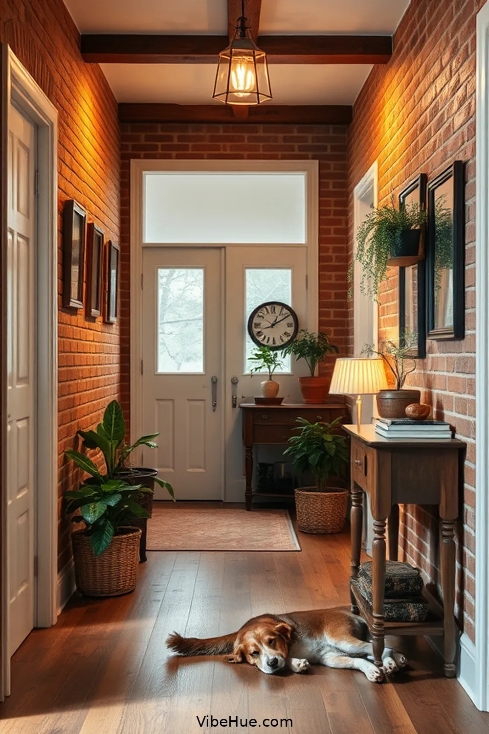 Use Exposed Brick Walls for 18 Tips for Year-Round Industrial Style in Your Hallway