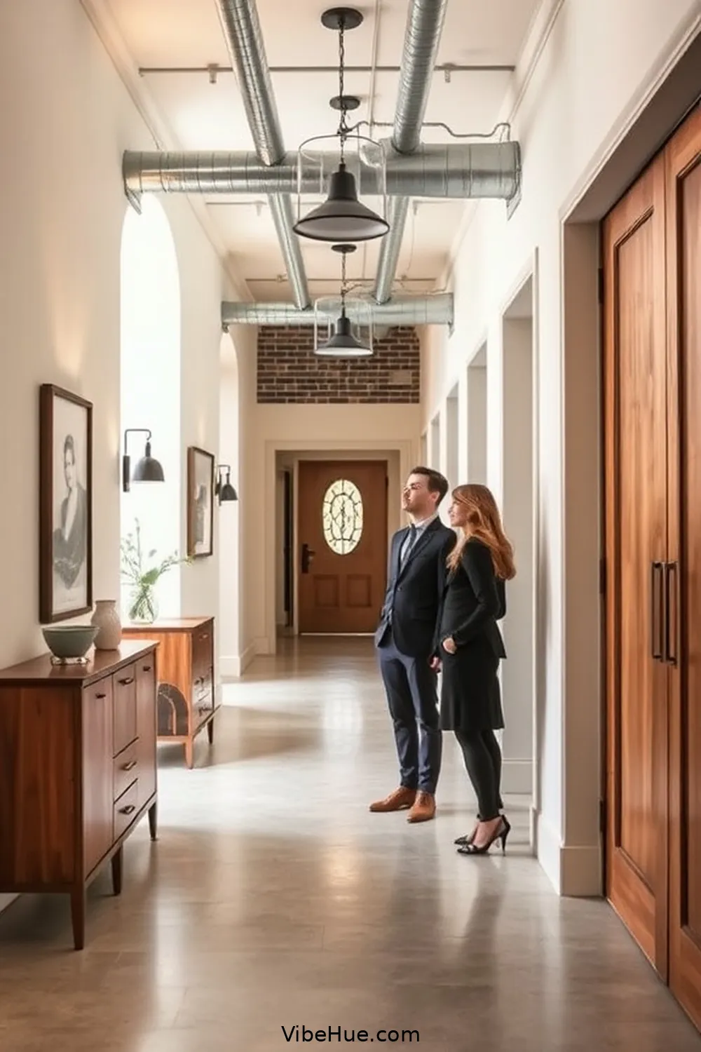 Utilize Neutral Color Palettes for 18 Tips for Year-Round Industrial Style in Your Hallway