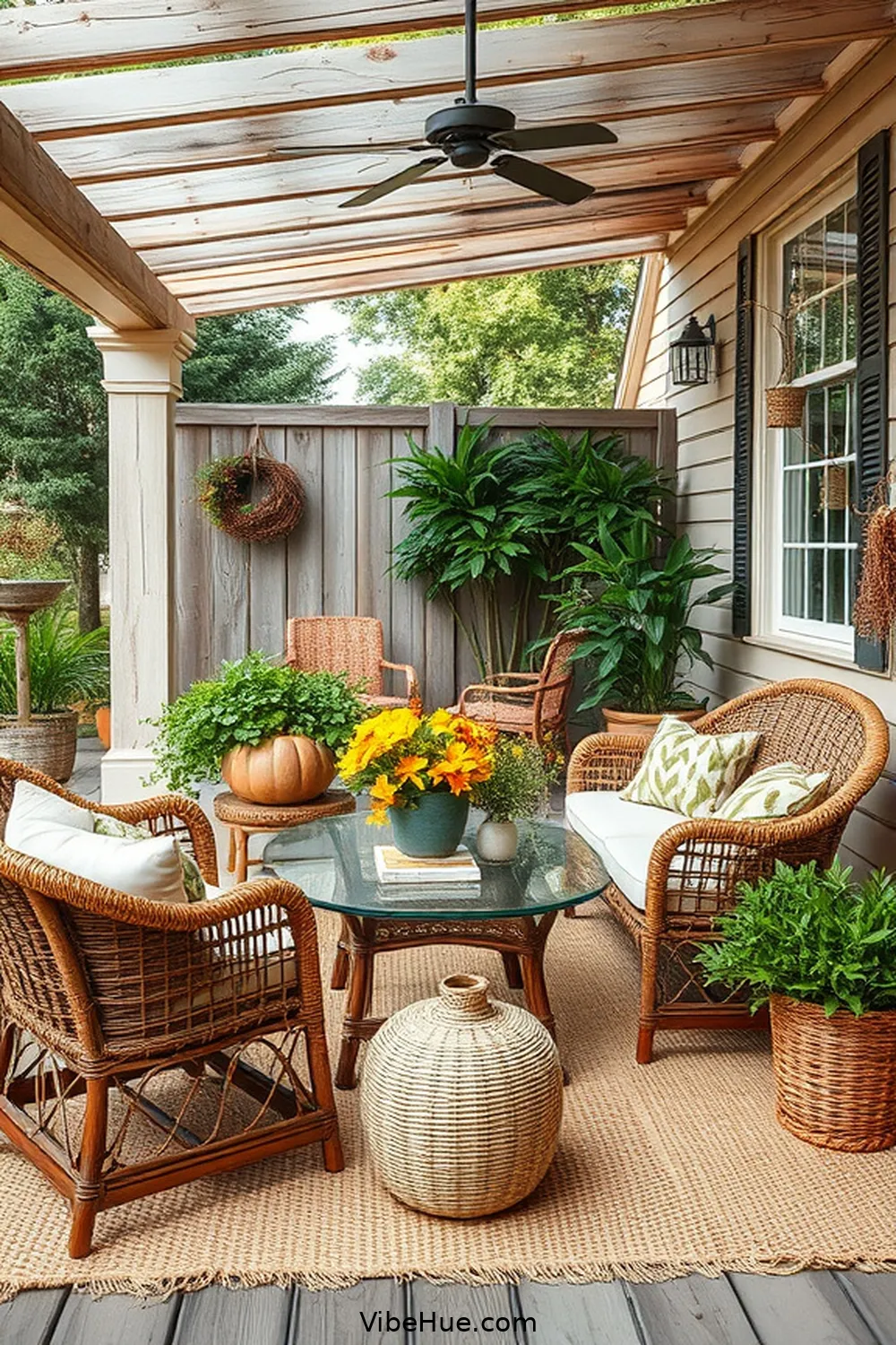 18 Ways to Achieve Coastal Style for Your Fall Outdoor Patio 3 Incorporate Natural Textures for 18 Ways to Achieve Coastal Style for Your Fall Outdoor Patio