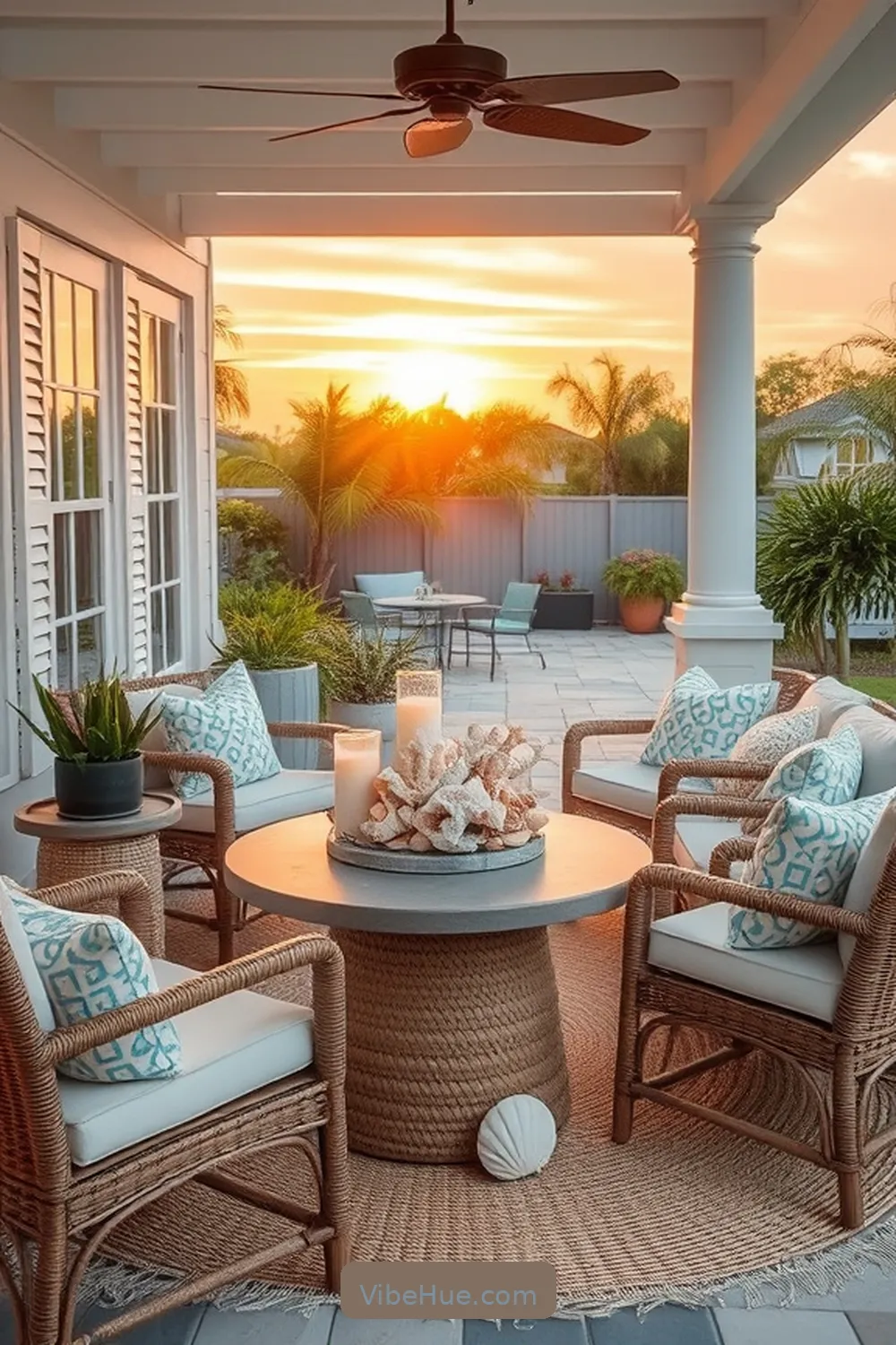 18 Ways to Achieve Coastal Style for Your Fall Outdoor Patio 4 Use Seashell and Coral Accents for 18 Ways to Achieve Coastal Style for Your Fall Outdoor Patio