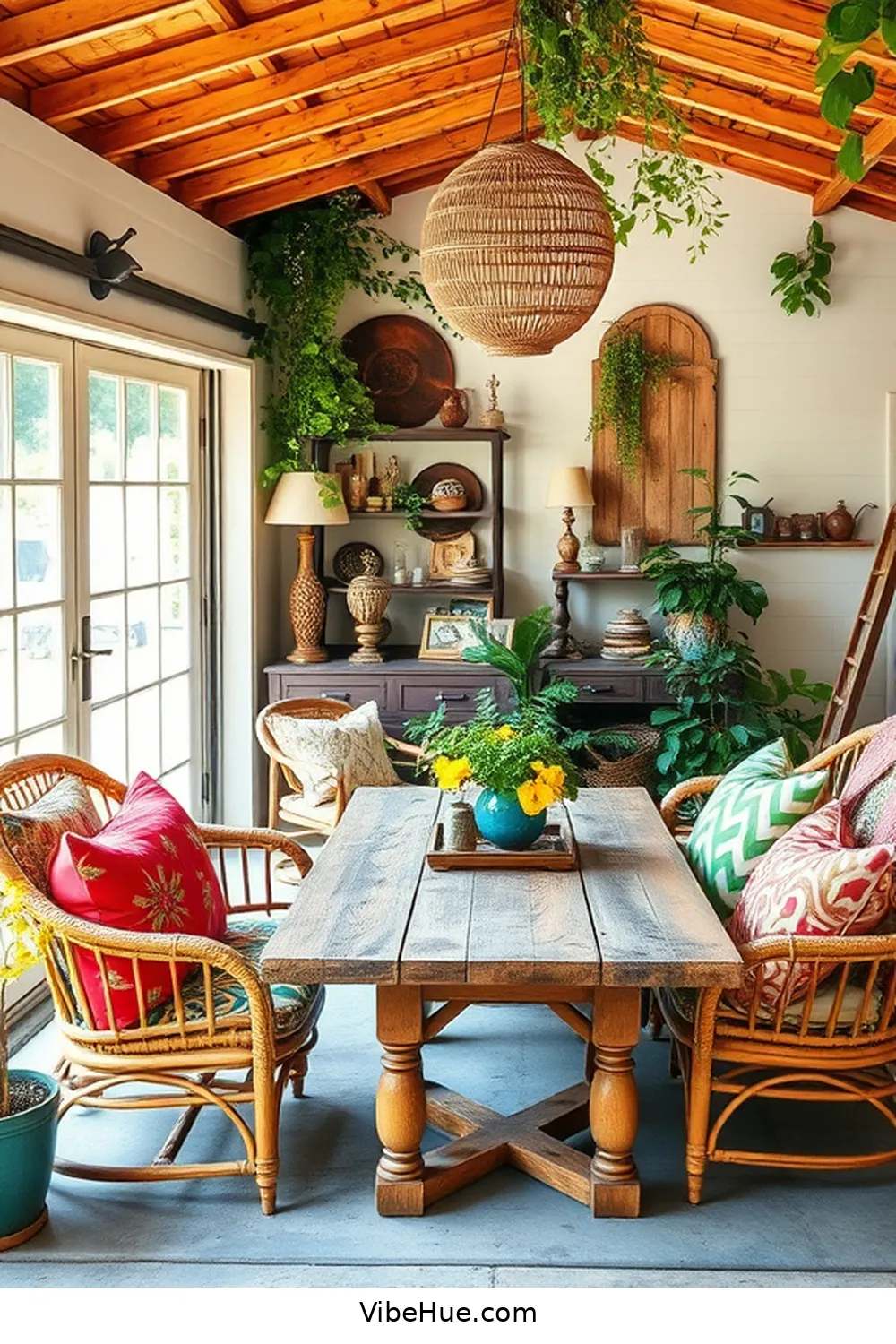 18 Ways to Create a Bohemian Style Summer Garage 4 Add Vintage Furniture for 18 Ways to Create a Bohemian Style Summer Garage