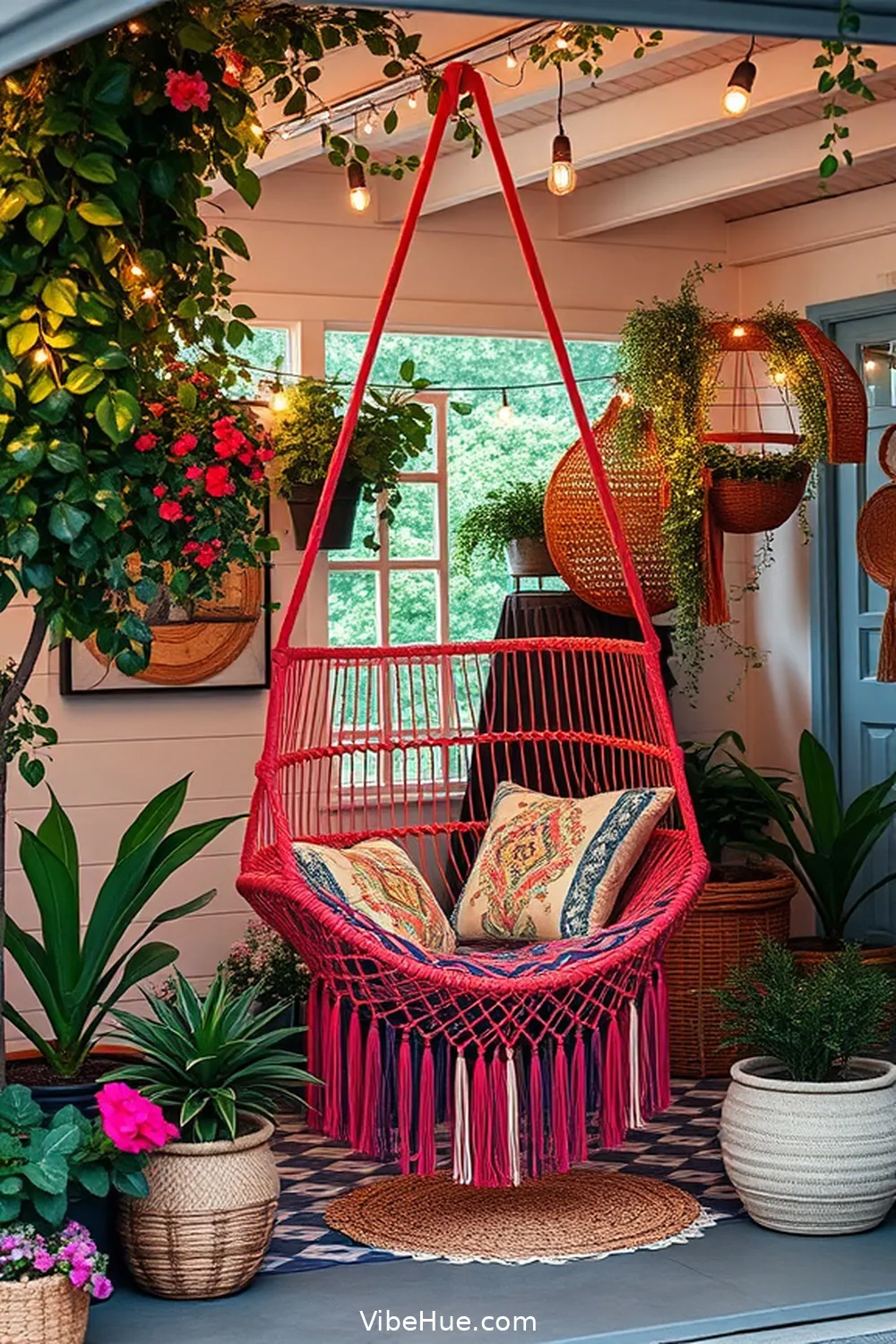 18 Ways to Create a Bohemian Style Summer Garage 14 Add a Swing Chair or Hammock for 18 Ways to Create a Bohemian Style Summer Garage