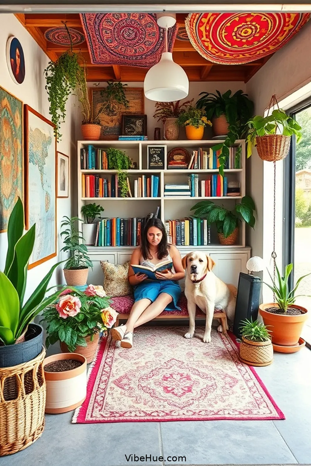 18 Ways to Create a Bohemian Style Summer Garage 16 Create a Mini Library for 18 Ways to Create a Bohemian Style Summer Garage