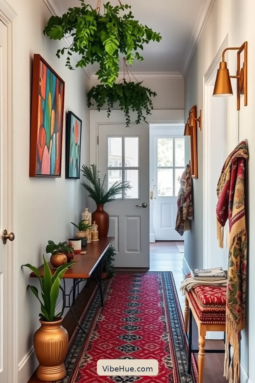 18 Ways to Create a Bohemian Style Winter Hallway 4 Add Eclectic Artwork for 18 Ways to Create a Bohemian Style Winter Hallway