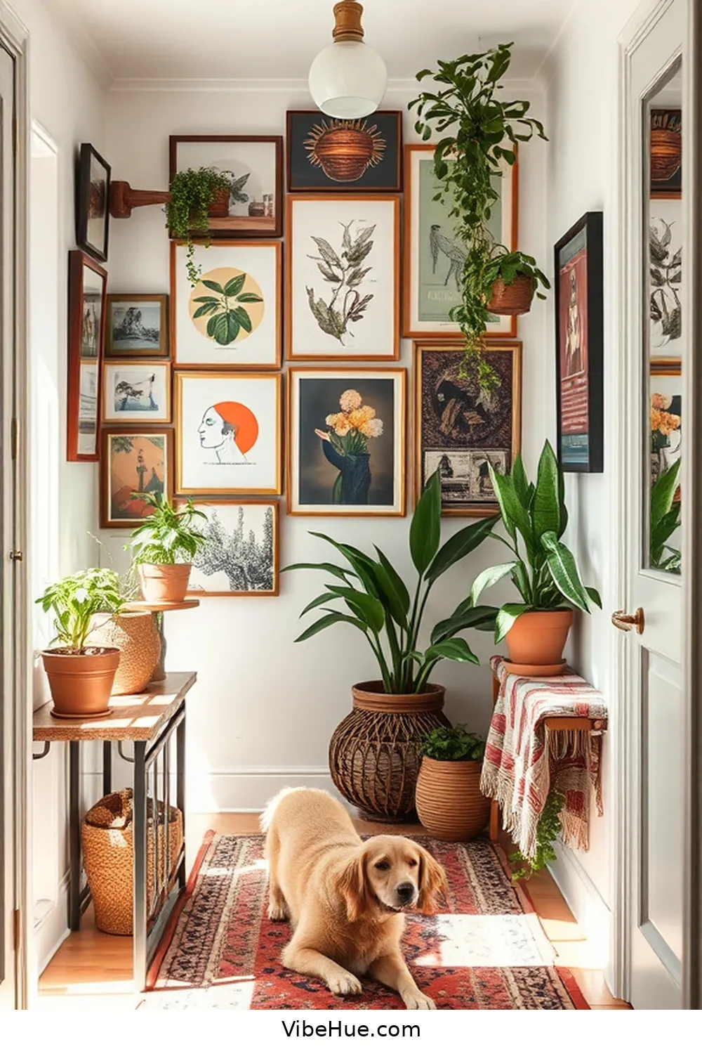 18 Ways to Create a Bohemian Style Winter Hallway 8 Create a Gallery Wall for 18 Ways to Create a Bohemian Style Winter Hallway