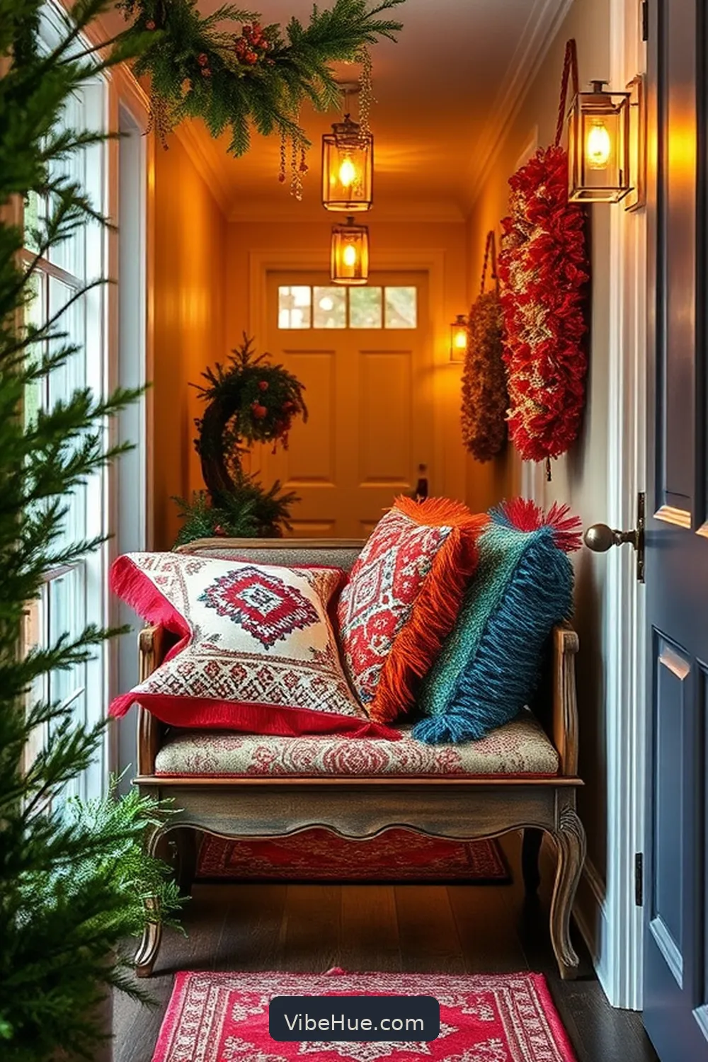 18 Ways to Create a Bohemian Style Winter Hallway 11 Decorate With Colorful Throw Pillows for 18 Ways to Create a Bohemian Style Winter Hallway