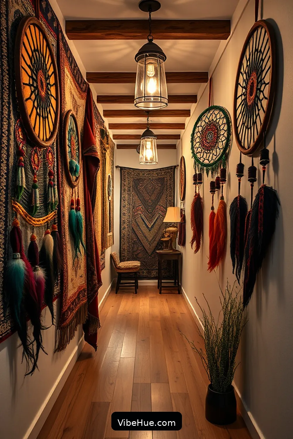 18 Ways to Create a Bohemian Style Winter Hallway 7 Hang Dreamcatchers and Tapestries for 18 Ways to Create a Bohemian Style Winter Hallway