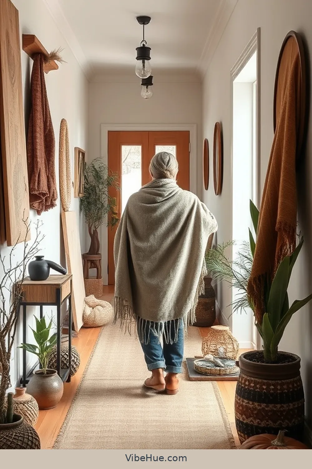 18 Ways to Create a Bohemian Style Winter Hallway 3 Incorporate Earthy Textiles for 18 Ways to Create a Bohemian Style Winter Hallway