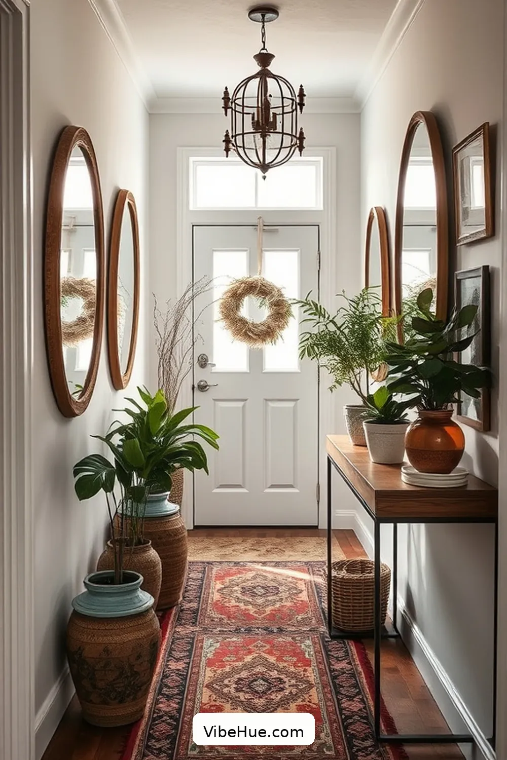 18 Ways to Create a Bohemian Style Winter Hallway 5 Use Vintage Mirrors to Reflect Light for 18 Ways to Create a Bohemian Style Winter Hallway