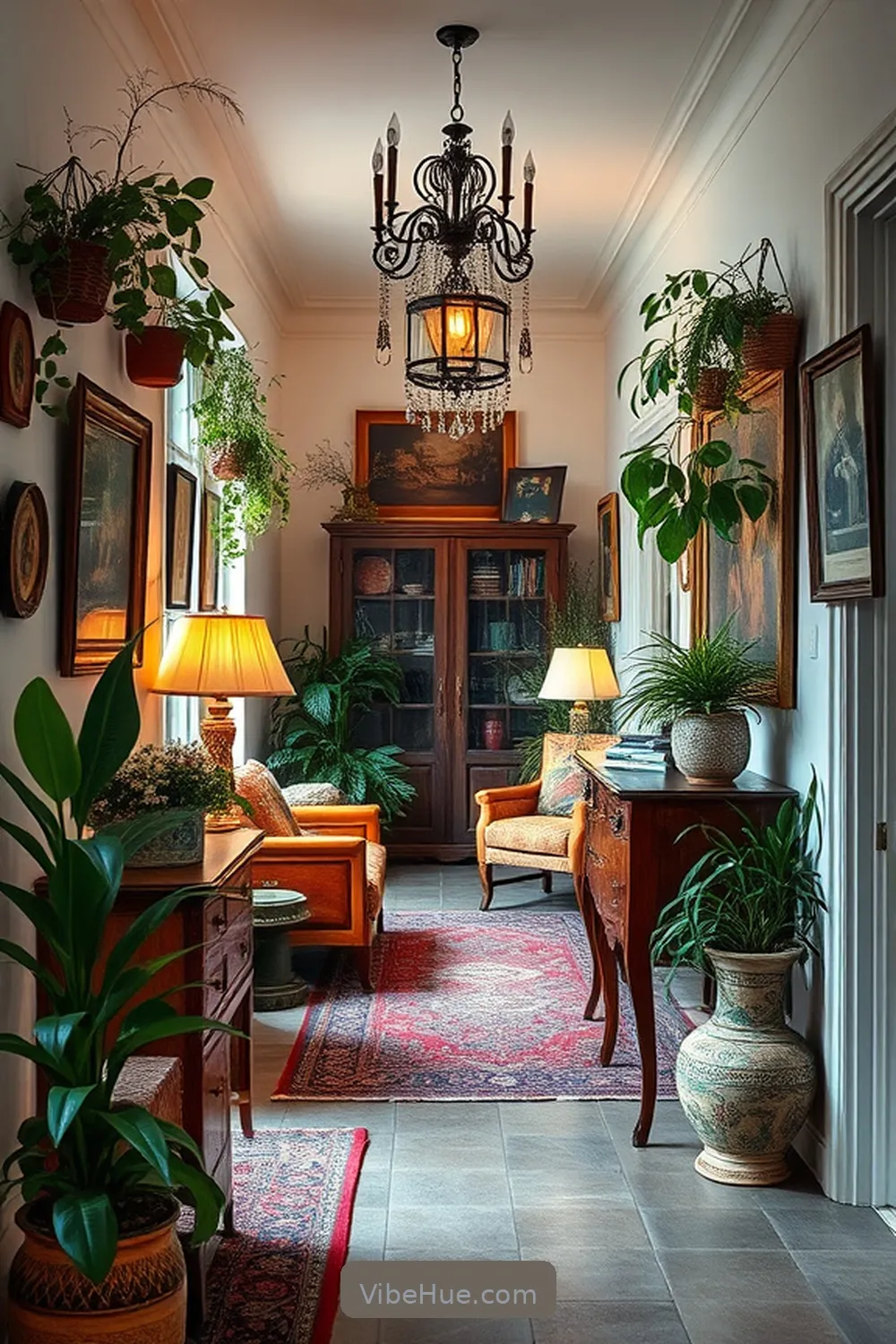 18 Ways to Create a Bohemian Style Winter Hallway 13 Utilize Vintage Furniture Pieces for 18 Ways to Create a Bohemian Style Winter Hallway